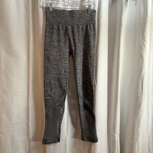 Feathers Charcoal Textured Leggings